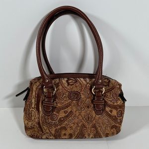 Brown Etienne Aigner Carpet Purse Handbag